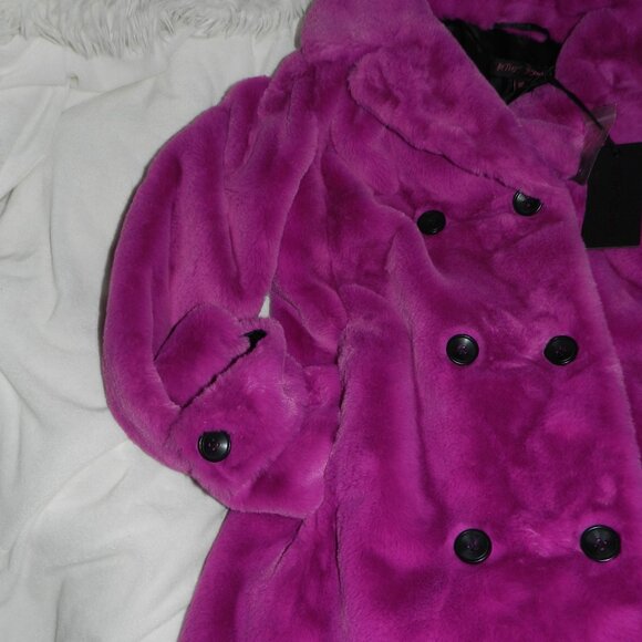 Betsey Johnson Fuchsia Women's Faux Fur Jacket 🆕SHIPS FAST⌚📦🏃💨🚚 - Picture 6 of 16